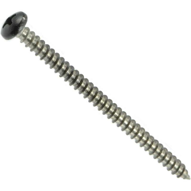 Hard-to-Find Fastener 014973208448 8 x 2-1/2 Phillips Pan, Black, 12 Piece